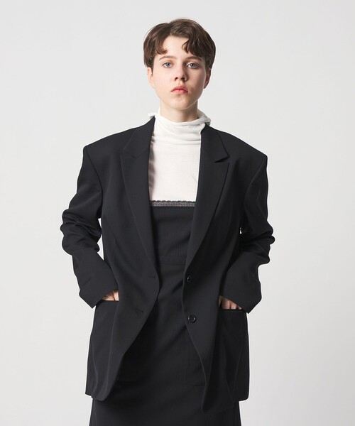 6 ジャケット テーラードジャケット 「6(ROKU)」ギャバジン ブラック