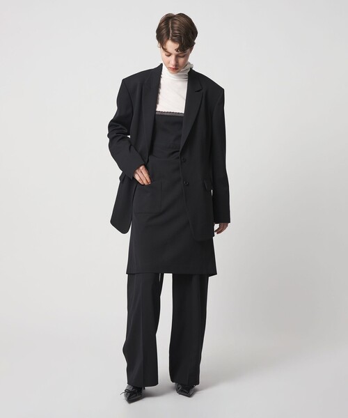 【即購入可】6 ROKU テーラードジャケット 36サイズ 6 ジャケット テーラードジャケット 「6(ROKU)」ギャバジン ブラック