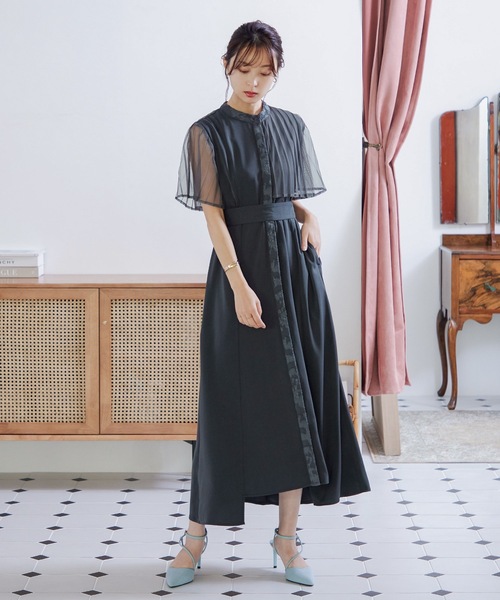 「niana」 半袖ワンピース M ダークカーキ レディース_画像7