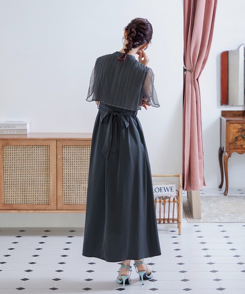 「niana」 半袖ワンピース M ダークカーキ レディース_画像9