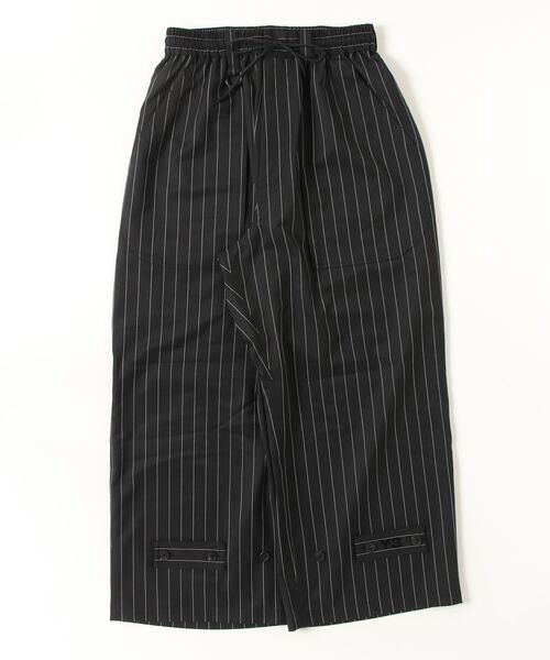 ワイドパンツ パンツ Y-3 PINSTRIPE REFINED WOOL WIDE LEG PANTS メンズ レディースの画像