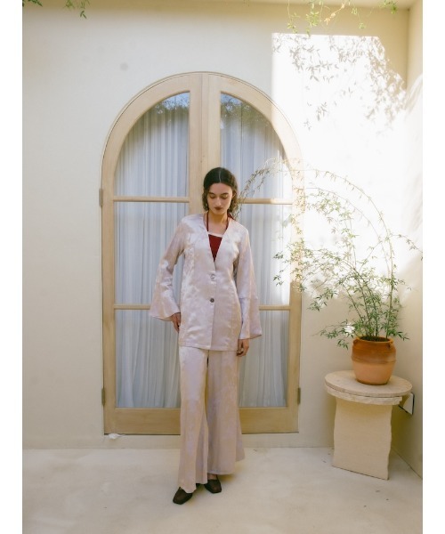 sahara（サハラ） ワイドパンツ パンツ 卒園式 Satin Jacquard Pants 