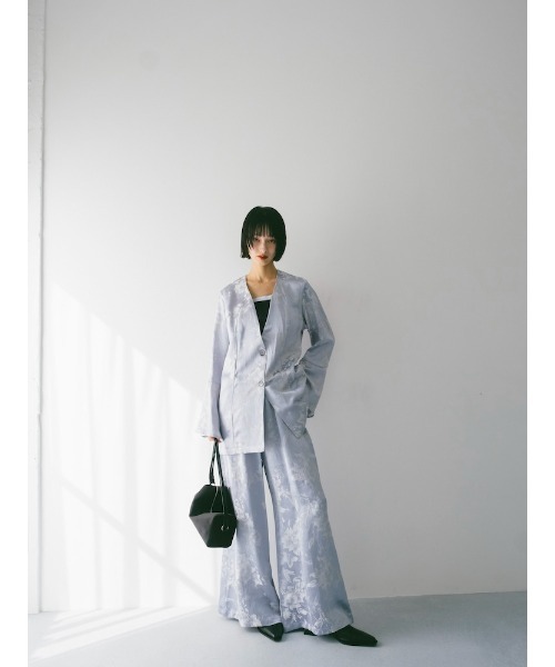 sahara（サハラ） ワイドパンツ パンツ 卒園式 Satin Jacquard Pants 