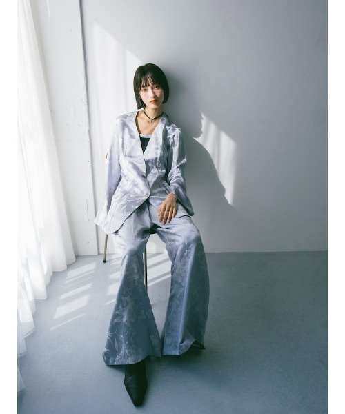 sahara（サハラ） ワイドパンツ パンツ 卒園式 Satin Jacquard Pants 