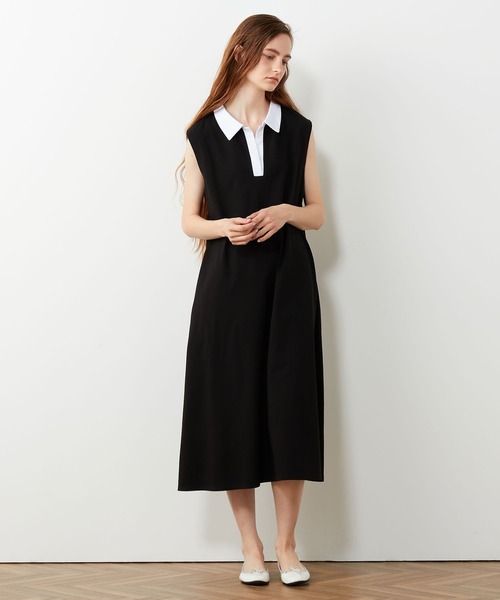 「LE SOUK HOLIDAY」 ノースリーブワンピース L ブラック レディース_画像7