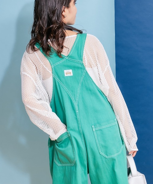 「HELLO.SANFRANCISCO」 オーバーオール ONE SIZE オレンジ レディース_画像2