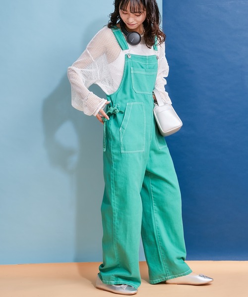 「HELLO.SANFRANCISCO」 オーバーオール ONE SIZE オレンジ レディース_画像7