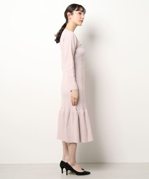 「CELFORD」 ニットワンピース 36 ネイビー レディース_画像2