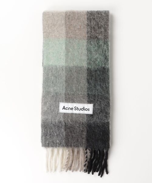 Acne Studios チェック柄マフラー グレー系 Acne Studios（アクネ ストゥディオズ） チェック柄マフラー - グレー