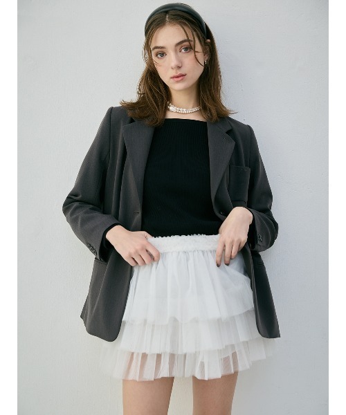 EIMY ISTOIRE（エイミーイストワール） スカート チュールミニスカート