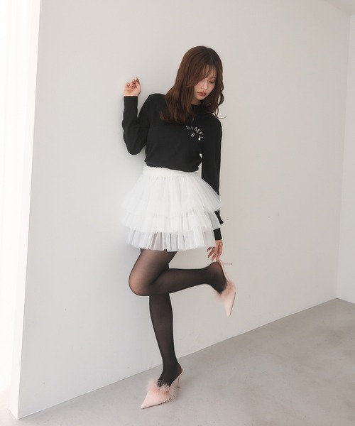 EIMY ISTOIRE（エイミーイストワール） スカート チュールミニスカート