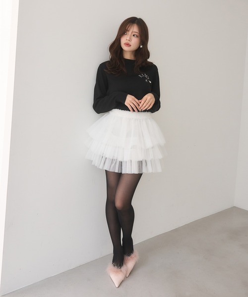 EIMY ISTOIRE（エイミーイストワール） スカート チュールミニスカート