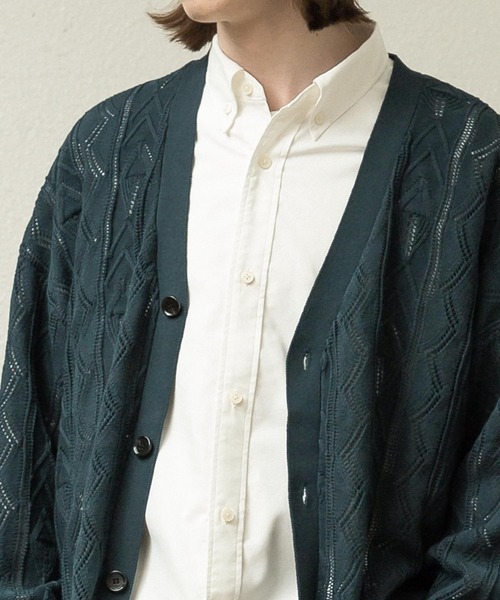 「SLICK」 ニットカーディガン 2 ライトグレー メンズ_画像5