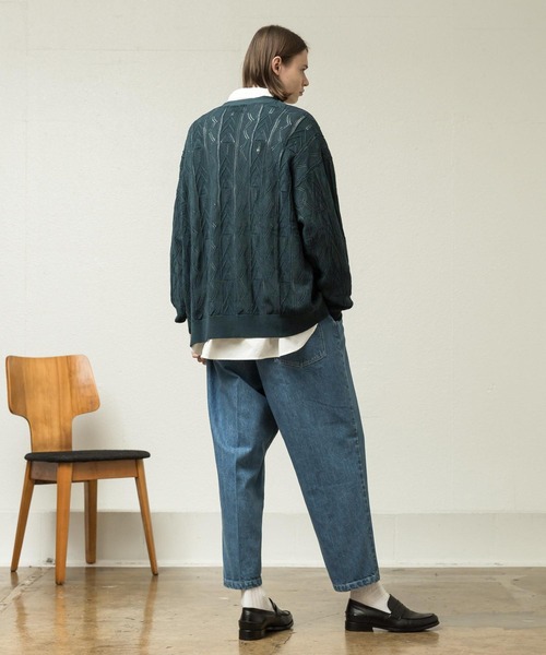 「SLICK」 ニットカーディガン 2 ライトグレー メンズ_画像8