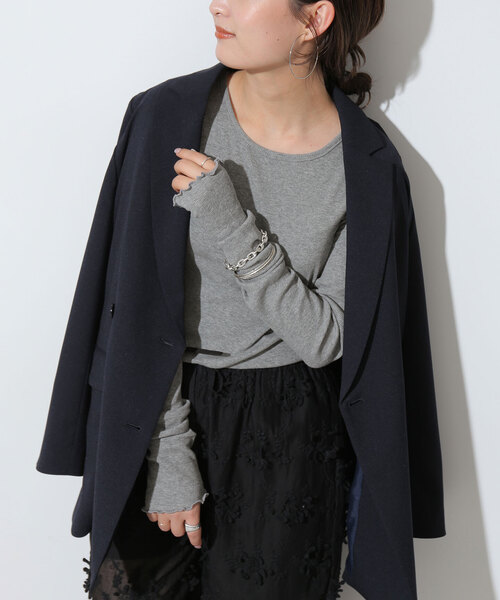 「SLOBE IENA」 長袖カットソー - ホワイト レディース_画像2