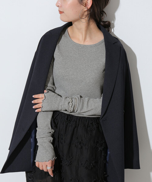 「SLOBE IENA」 長袖カットソー - ホワイト レディース_画像3