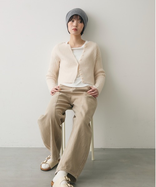 Eaphi RIB CUFFS CARDIGAN リブカフスカーディガン full/fill. カーディガン rib short knit cardigan / リブショート