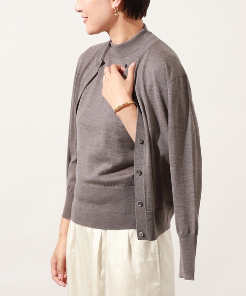 「VERMEIL par iena」 ニットカーディガン FREE ブラウン レディース_画像5