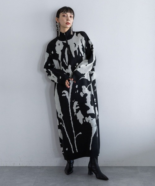 「HARE」 ニットワンピース FREE ブラック レディース_画像2