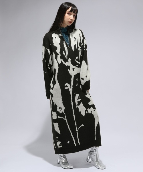 「HARE」 ニットワンピース FREE ブラック レディース_画像4