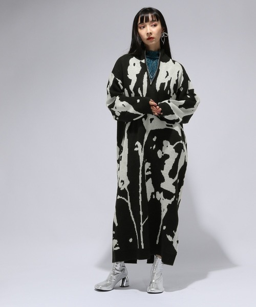 「HARE」 ニットワンピース FREE ブラック レディース_画像6