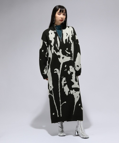 「HARE」 ニットワンピース FREE ブラック レディース_画像7