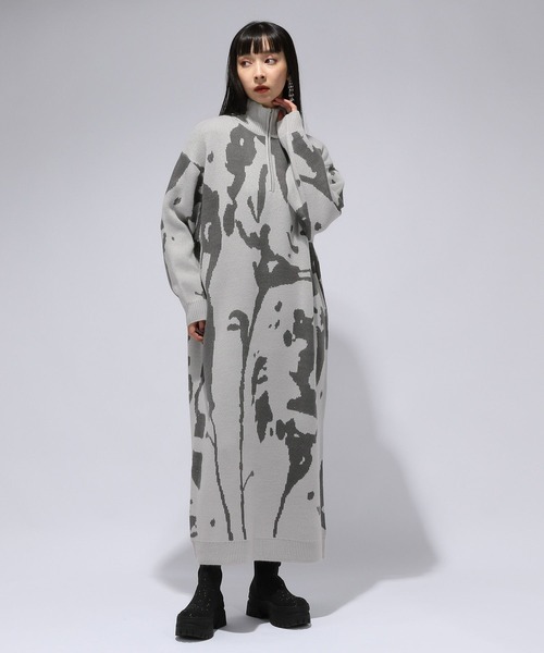 「HARE」 ニットワンピース FREE ブラック レディース_画像9