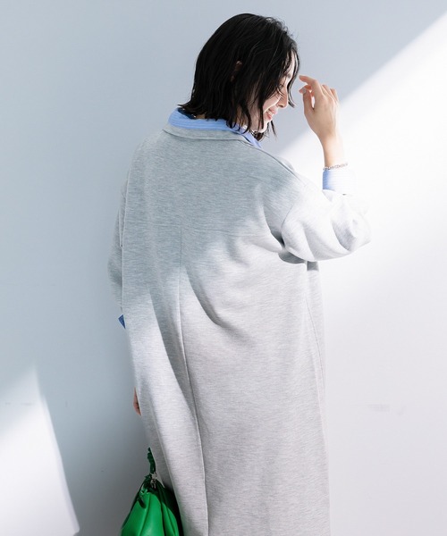 Green Parks（グリーンパークス） ワンピース ポロ衿ハーフZIPカット