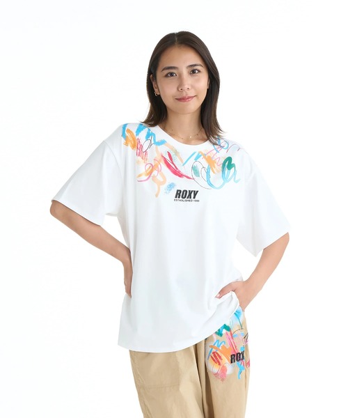 ROXY（ロキシー） tシャツ 半袖 速乾 ウィメンズ FITNESS FEEL THE