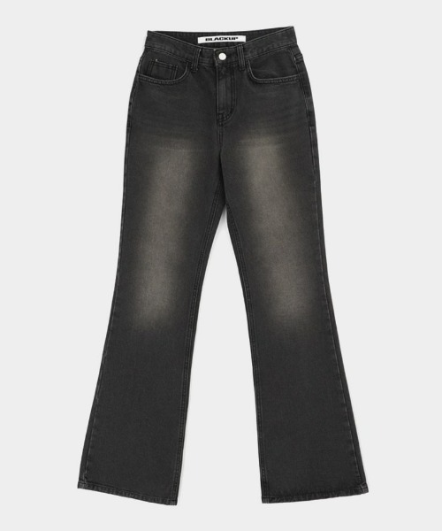 「BLACKUP」 ブーツカットデニムパンツ MEDIUM ブラック レディース_画像9