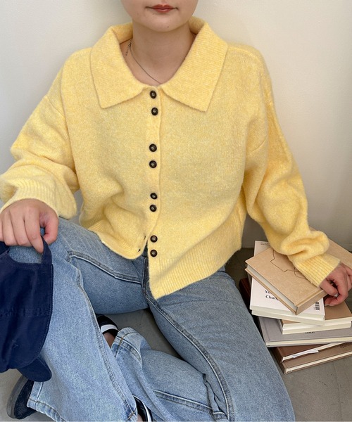 「PILIT」 ニットカーディガン FREE グレー レディース_画像8