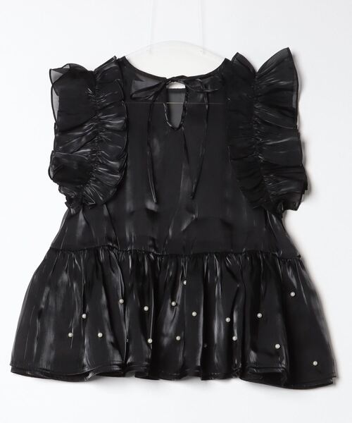 「CAROLINA GLASER」 ノースリーブブラウス ONE SIZE ブラック レディース_画像2