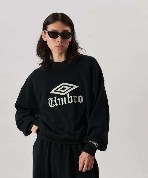 「UMBRO」 スウェットカットソー L ネイビー メンズの画像