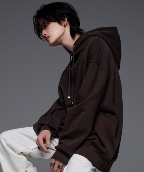 「ADRER」 プルオーバーパーカー MEDIUM ブラック メンズ_画像3
