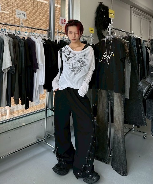 「XU」 長袖カットソー ONE SIZE ホワイト レディース_画像5