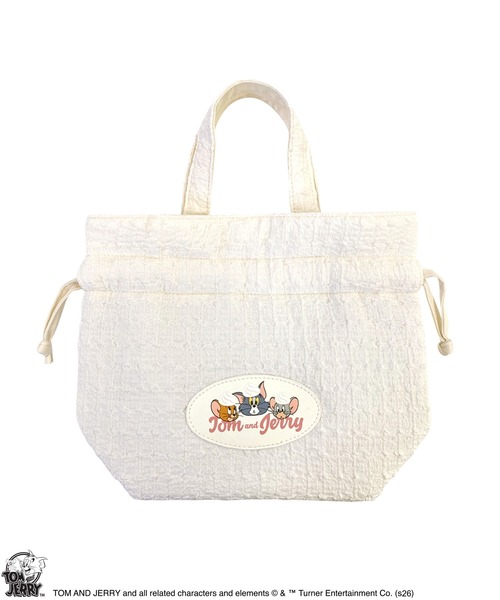 トートバッグ 小さめ 「公式」TOM and JERRY ホイップ巾着トート