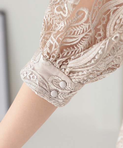 「haremode」 7分袖ワンピース L グレー レディース_画像8