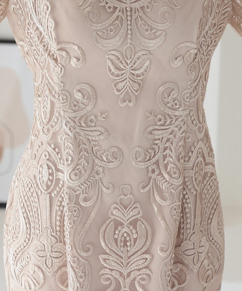 「haremode」 7分袖ワンピース L グレー レディース_画像9