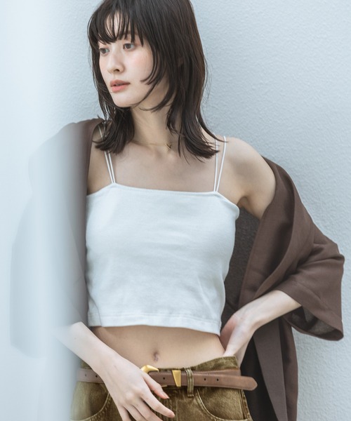 LAKOLE（ラコレ） カップ付き キャミソール クロップドカップ付き