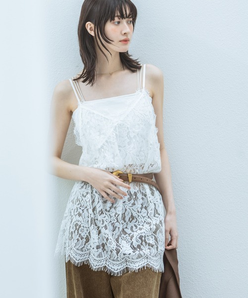LAKOLE（ラコレ） カップ付き キャミソール クロップドカップ付き