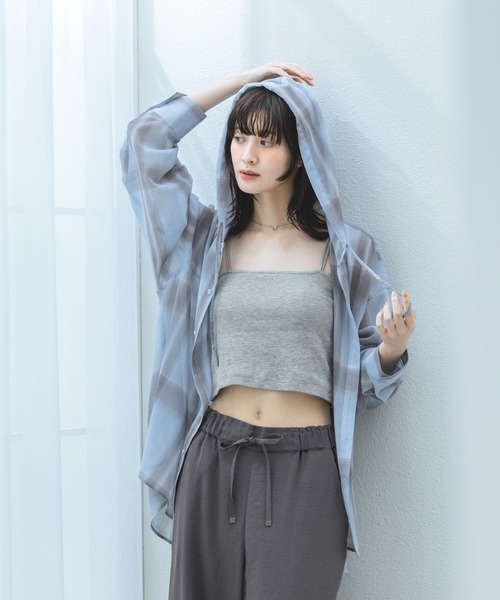 LAKOLE（ラコレ） カップ付き キャミソール クロップドカップ付き