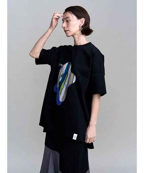 UN3D.（アンスリード） tシャツ TIE-DYE STRIPE PRINT T-SH / タイダイ