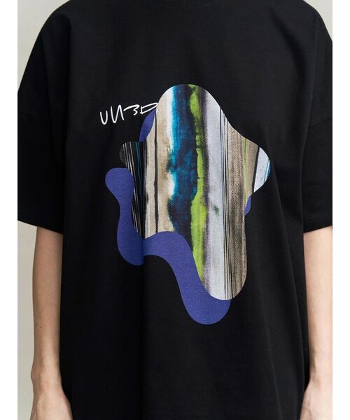 UN3D.（アンスリード） tシャツ TIE-DYE STRIPE PRINT T-SH / タイダイ