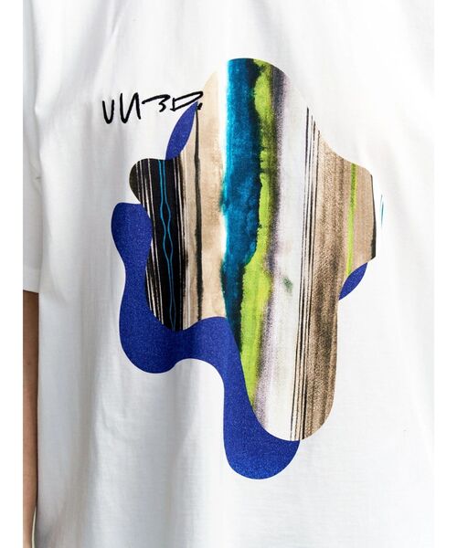UN3D.（アンスリード） tシャツ TIE-DYE STRIPE PRINT T-SH / タイダイ