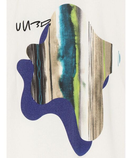 UN3D.（アンスリード） tシャツ 半袖 TIE-DYE STRIPE PRINT T-SH