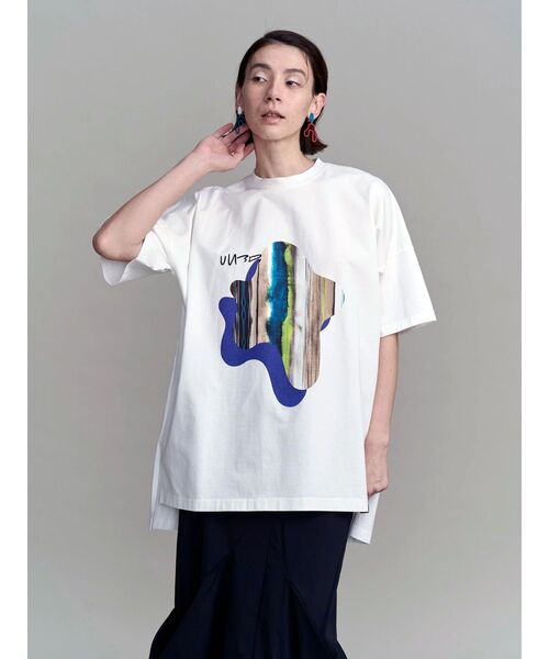 UN3D.（アンスリード） tシャツ TIE-DYE STRIPE PRINT T-SH / タイダイ