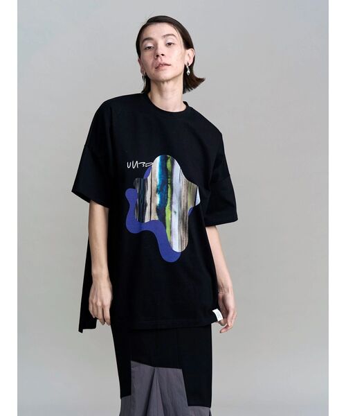 UN3D.（アンスリード） tシャツ TIE-DYE STRIPE PRINT T-SH / タイダイ