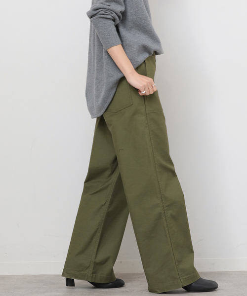 ワイドパンツ カーゴパンツ 「追加2」ワイドベイカーパンツ レディースの画像