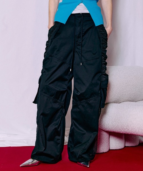 ワイドパンツ カーゴパンツ 「PRE-ORDER」Bicolor Cargo Pants/バイカラーカーゴパンツ レディース メンズの画像