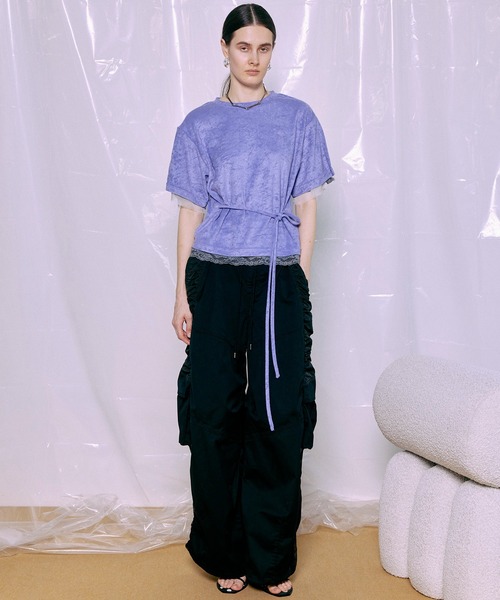 ワイドパンツ カーゴパンツ 「PRE-ORDER」Bicolor Cargo Pants/バイカラーカーゴパンツ レディース メンズの画像